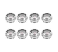 DEARMAMY 8 Mirillas de Aluminio para Aceite de Compresor Rosca Macho G1/2 Indicador de Nivel de Aceite para Tanques y Bombas Visor Transparente para Mantenimiento Industrial