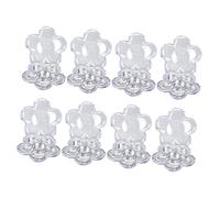 DEARMAMY 8 Piezas Caja De Embalaje Para Viaje Seis Rejillas Forma De Flor Unidades Para Cajas De Correctores y De Labiales Para Contenedores De Maquillaje De Viaje