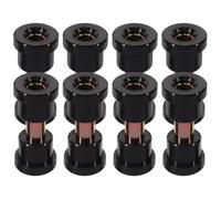 DEARMAMY 8 Piezas Kit de Bujes de Suspensión Trasera para Carrito de Golf Negro, Goma y Hierro, Soporte Estable y Resistente para Sistema de Suspensión de Carrito de Golf