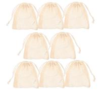 DEARMAMY 8piezas Bolsa De Jabón De Algodón y Lino Cordón Bolsillo Portátil Para Jabón Para Baño y Recepción Espumante