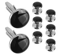 DEARMAMY 8piezas Gemelos De Cobre Clásicos Para Hombre Set Francés Incluye Gemelos y Botones De Manga Para Trajes De Oficina Formales