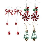 DEARMAMY 9 Pares De Pendientes Navideños Pendientes De Moda Pendientes De Mujer Pendientes De Aro De Perla Colgante De Oreja Para Mujer Accesorio Para La Oreja Pendientes Colgantes