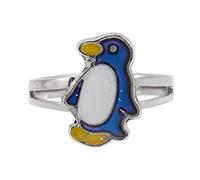 DEARMAMY Adorable Dije De Pingüino De Dibujos Animados Con Temperatura Cambiable Para Mujeres Y Niñas Joyería Abierta De Moda
