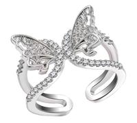 DEARMAMY Anillo Calado macramé accesorios simples women pegatina anillo decorativo mujer anillo mujer joya anillo de de mujer anillo de dedo de apertura aleación Silver