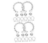 DEARMAMY Anillo Con Campana 2 Juegos Pulsera De Campana Lumin Anillo Ajustable Fascinators for Women Argollas Anillas Ring Anillo Femenino Anillo De Completo Anillo De Campana Aleación 8 Uds * 2
