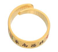 DEARMAMY Anillo de Mahjong Trece Huérfanos Creativo Diseño de Feng Shui Llamativo Joyería de Buena Suerte para Mujeres Anillo de Mujer para Uso Diario y Negocios
