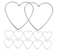 DEARMAMY Anillos de Hierro en Forma de Corazón 120 MM para Atrapasueños 12 Piezas para Manualidades Decoración de Boda y Hogar Material Resistente para Proyectos Creativos