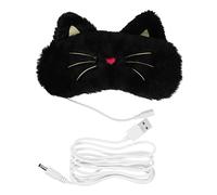 DEARMAMY Antifaz Térmico Usb Para Dormir Máscara De Ojos Negra Con Bloqueo De Luz Cómodo Con Banda Elástica Ajustable Para Relajación y Uso Nocturno