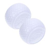 DEARMAMY Balones de Práctica de Golf Planas 2 Piezas de Caucho Sintético