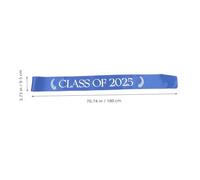 DEARMAMY Banda de Graduación Class Of Azul con Letras Blancas Correa y Fotos para Mujeres Senior desde Jardín de Infancia Universidad