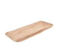 DEARMAMY Bandeja de Madera Maciza Rectangular para Servir Postres Frutas y Aperitivos Plato Rústico Multifuncional para Cocina Hogar Restaurante