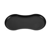 DEARMAMY Bandeja Organizadora de Joyas de Acero Inoxidable Forma de Gafas Negra para Organizar Cosméticos y Joyería Hogar