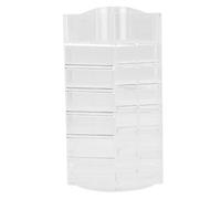 DEARMAMY Bastidor Giratorio Para Pintalabios Organizador De Esmaltes De Uñas Contenedor De Acrílico Para Brillo De Labios Estante De Mesa Para Cosméticos Diseño De Material Transparente