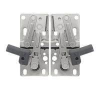 DEARMAMY Bisagras Abatibles Resorte para Puertas de Armarios Cierre Suave y Ángulo de Apertura de 45 Grados Bisagra de Soporte Metálica para Muebles bajo Fregadero Juego de 2 Unidades