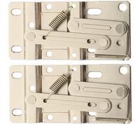 DEARMAMY Bisagras de Resorte para Puertas de Armarios 45° Cierre Suave Bisagras Pivotantes de Hierro Resistentes Corrosión para Bandejas Abatibles bajo Fregadero 1 Par para Muebles de