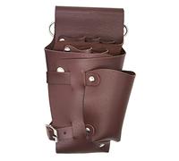 DEARMAMY Bolsa De Cintura Portaherramientas Profesional para Peluquería 1 Unidad Tamaño Ajustable Marrón Soporte para Tijeras Peluquero Uso Salón Organizador Multifunción