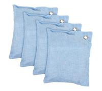DEARMAMY Bolsas De Carbón De Bambú Activado 4 Piezas Absorbentes De Olores y Humedad Para Armarios Coche Hogar Deshumidificadoras Naturales Purificadoras Aire Eliminar Malos Olores