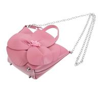 DEARMAMY Bolso de cubo para el banquete bolso bombonera tipo bandolera bandolera cruzados para mujer bolsa de hombro PU rosa