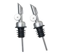 DEARMAMY Boquilla Vertedora de Aceite de Acero Inoxidable 2 Piezas Vertedor de Licor para Botellas Dispensador Práctico para Aceite de Oliva y Vino Accesorio de Cocina Antigoteo