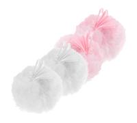 DEARMAMY Borlas de Maquillaje 4 Unidades Tamaño Mediano, Esponjas Secas Suaves para Rostro Femenino, Almohadillas de Limpieza Facial Portátiles para Base y Polvo, Uso Estilo Aleatorio