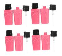 DEARMAMY Botella De Prensa De Lavado De Uñas Dispensadores De Quitaesmalte Vacío Dispensadores De Bomba Quitaesmalte Empuje La Uña Del Dispensador El Plastico Rosa 2 Piezas X 4
