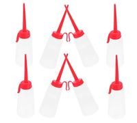 DEARMAMY Botella Dispensadora Exprimible para Aceite de Máquina de Coser 160 Ml 8 Unidades de Plástico con Boquilla Larga y Gancho para Colgar Aplicador Preciso para Reutilizable