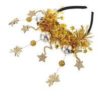 DEARMAMY Botón De Pelo De De Año Nuevo Rojo Diadema De Discoteca Diademas De Mujer Diadema De Año Nuevo De Año Nuevo 2024 Tiar Favores Delirio Fiesta Paño Golden