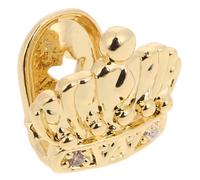 DEARMAMY Brackets Dorados De Hip Hop Decoración De Halloween Parrilla Boca Tapa De Un Solo Accesorios Para Joyería Para Hombres Mujeres