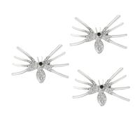 DEARMAMY Broche De Araña De Diamante Gótico De 3 Piezas Para Mujer Sombrero De Libélula Falso Gafas De Sol Divertidas Para Mujer Broches De Esmalte Alfiler Para Invitada Vestido De