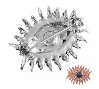 DEARMAMY Broche de ojo de demonio Víspera de Todos los Santos divertido aretes colgantes de cadena colgado guardián broche pin forma de mal de ojo broche para la ropa Broche Retro Metal