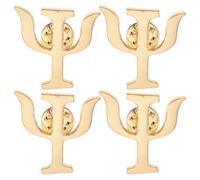 DEARMAMY Broches Para Psicólogas Letras Griegas, Alfileres De Solapa De Aleación, 4 Piezas, Accesorios Elegantes Para Mujer, Uso En Oficina y Eventos, Diseño Pequeño y Versátil