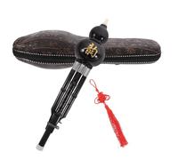 DEARMAMY C Instrumento Hulusi Tradicional Chino para Principiantes Flauta Calabaza de Resina Negra con Funda Fácil de Usar para Adultos Regalo Práctico para Amantes Música Color Aleatorio