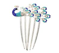 DEARMAMY Cabello De Boda Gemas Azules Peine Lateral De Dientes Clip Accesorio De Para Dama De Honor Para Ceremonia