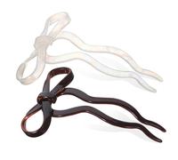 DEARMAMY Cabello Pack de 2 de Acetato Pinzas en Forma de Lazo y U Resistentes Deformación para Peinados Elegantes y Trenzas en Diferentes Ocasiones