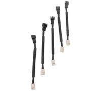 DEARMAMY Cable Reductor de Velocidad Compatible CPU y Ambientes Silenciosos 5 Piezas Conexión de 3 Pines para Ventilador PC 3 Pin Adecuado para Celebracion Verano