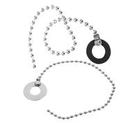 DEARMAMY Cadena de Platillos para Batería 2 Piezas de Aleación Metalizada en Color Plateado y Negro Accesorio de Reemplazo para Efectos de Sizzle en Jazz Rock y Fusión Extensión para