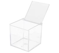 DEARMAMY Caja Cuadrada Transparente 10x10x10 Cm para Dulces, Almacenamiento y Regalos, Contenedor Cúbico Práctico para Fiestas, Bodas y Cumpleaños