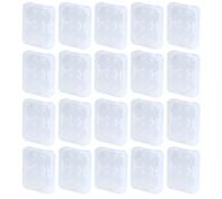 DEARMAMY Caja de Almacenamiento para Tarjetas de Datos Buena Protección 20 Piezas, Material Abs Blanco, 8 Ranuras, Ligera para Organizar Tarjetas