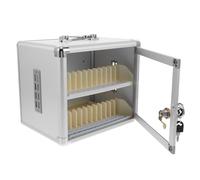 DEARMAMY Caja de Almacenamiento para Teléfonos Móviles 24 Ranuras Armario de Aleación de Aluminio Tamaño 266X20X23 CM para Aulas Restaurantes y Oficinas Organizador Seguro y Portátil