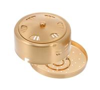 DEARMAMY Caja de Moxibustión de Cobre Puro Portátil, Estuche para Barras de Moxa Redondo, Herramienta Anti-escaldaduras para Masaje Corporal, Terapia Tradicional en Casa y Centro de Salud