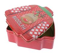 DEARMAMY Caja de Obsequio Navideña de Hojalata Cajas de Dulces para Muestras Organizador de Objetos Pequeños Tapa para Regalos