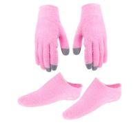 DEARMAMY Calcetines y Guantes Hidratantes para Manos y Pies Secos Suaves y Cómodos para Cuidados Nocturnos y Masajes