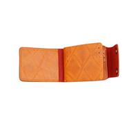 DEARMAMY Cartera Pequeña De Cuero para Hombre Billetera Vintage Plegable Monedero Multifuncional Doble Botón Diseño para Diario Color Marrón Tamaño Compacto