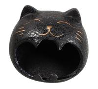 DEARMAMY Cenicero Cerámico Forma Gato Grande Capacidad Resistente al Viento sin Humo Decoración Creativa para Hogar Oficina Bar Accesorios para Amantes de Gatos