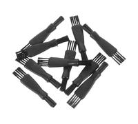 DEARMAMY Cepillo de Limpieza Negro para Afeitadora Eléctrica de Hombre, Herramienta Multifuncional de Nylon Mango Antideslizante para Uso en Viajes y Oficina, Pack de 10 Piezas