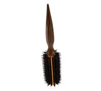 DEARMAMY Cepillo Térmico para Rizar Cabello Corto y Grueso con Mango de Madera y Cerdas de Jabalí Rodillo Redondo para Peinar y Secar al Aire Compacto y Ergonómico para Viaje y Diario