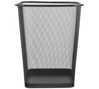 DEARMAMY Cesta De Basura De Malla Metálica Negra Resistente Estructura Ventilada Para Oficina y Dormitorio Contenedor De Residuos Reutilizable y Fácil De Limpiar