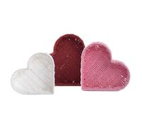 DEARMAMY Cesta de Cuerda de Papel Tejida a Mano en Forma de Corazón 3 Unidades Organizador de Tocador y Maquillaje Bandeja Decorativa para Salón y Escritorio Almacenamiento Versátil