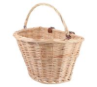 DEARMAMY Cesta de Ratán para Bicicleta con Asa Tamaño Mediano Material de Sauce Natural Cesta Delantera Almacenamiento al Aire Libre para Manillar de Ciclismo Color Color Aleatorio