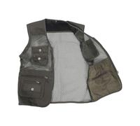 DEARMAMY Chaleco de Senderismo para Hombre Transpirable de Malla con Múltiples Bolsillos Ajuste Xxl Color Verde Militar Chaleco Multiusos para Pesca con Mosca Camping y Actividades al